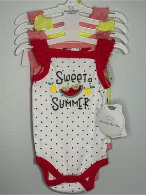 Koalababy 4 piece sleeveless bodysuits size 3 months